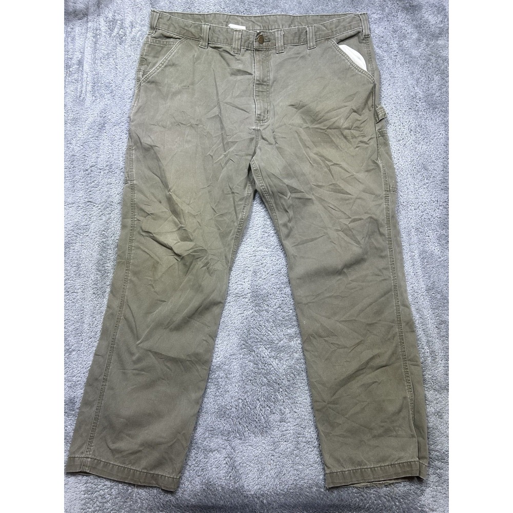 Carhartt Relaxed Fit Utility Carpenter Pants Mens 43x31 Army Green Work B324 ARG